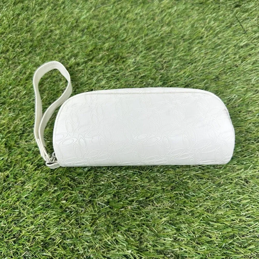 Oakley Sunglass White Soft Case Wristlet & Logo Fabric Bag Items